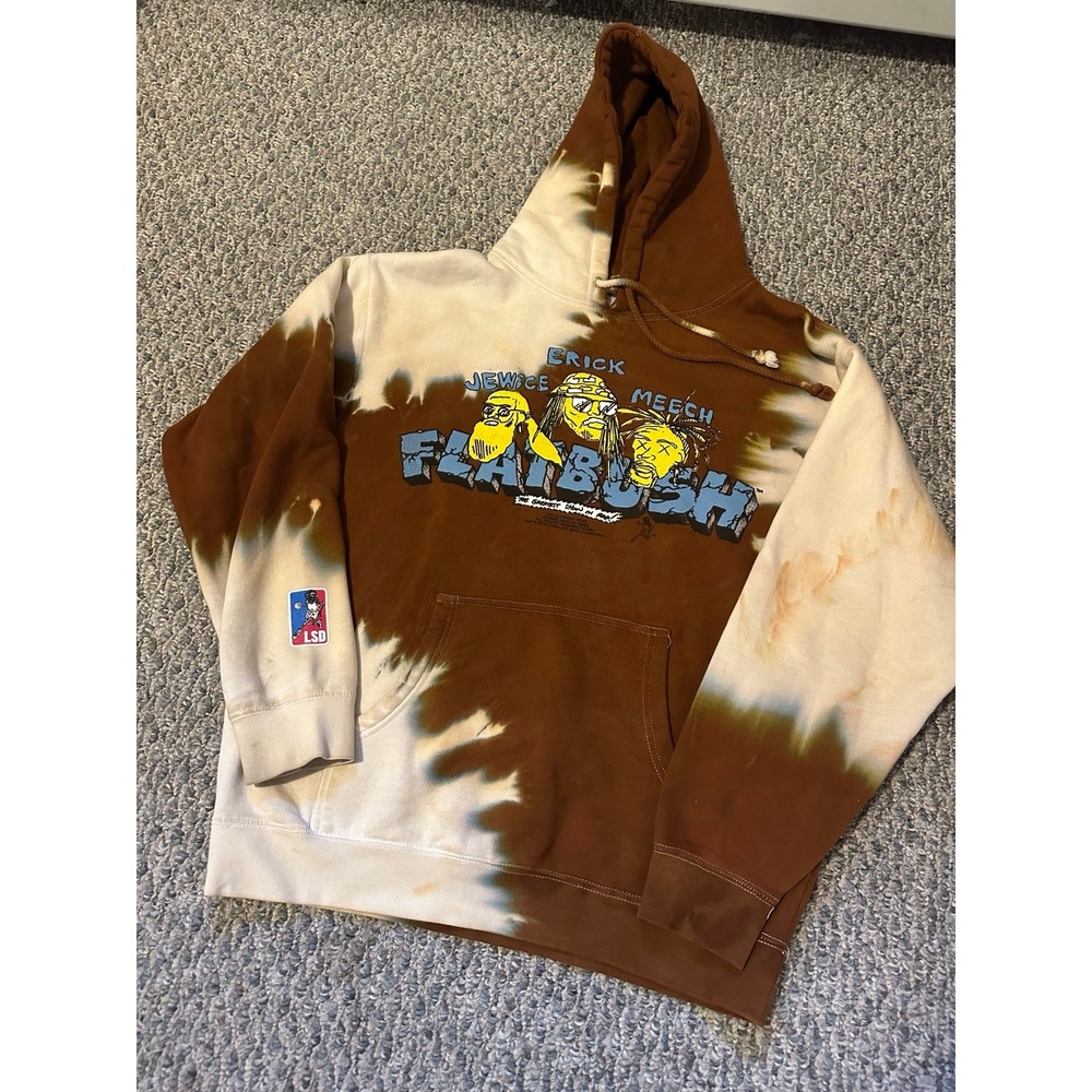 Flatbush Zombies LSD Tie Dye Official Hoodie 2018 Streetwear Hip Hop Trifecta - Picture 2 of 12